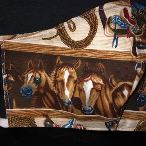 Horses Western Boots Face Mask
